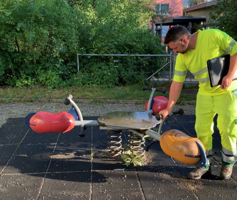 Nicholas Scherrer beim Wipp-Test.